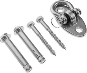 1 Set Heavy Duty Stainless Steel Hooks with Rotating Plate for Secure Sandbag Fixing for Porch Swing Playground and Gym Hanging Hardware