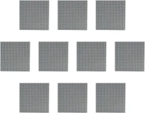 10 Pieces Brick Building Blocks Baseplates,Board for Micro Blocks Compatible with All Major Brick Brands JMDB-02(Square,Grey)