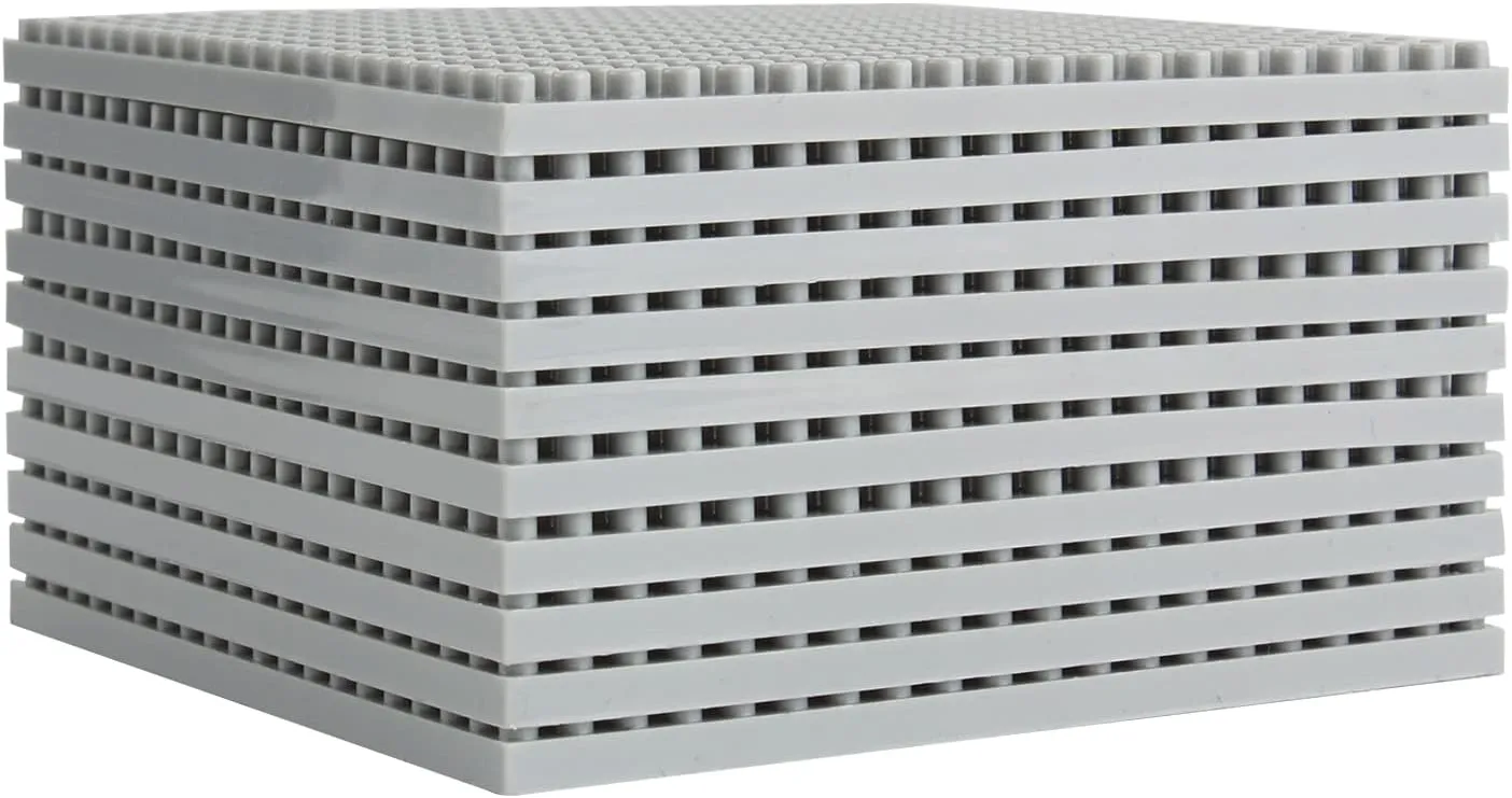 10 Pieces Brick Building Blocks Baseplates,Board for Micro Blocks Compatible with All Major Brick Brands JMDB-02(Square,Grey)