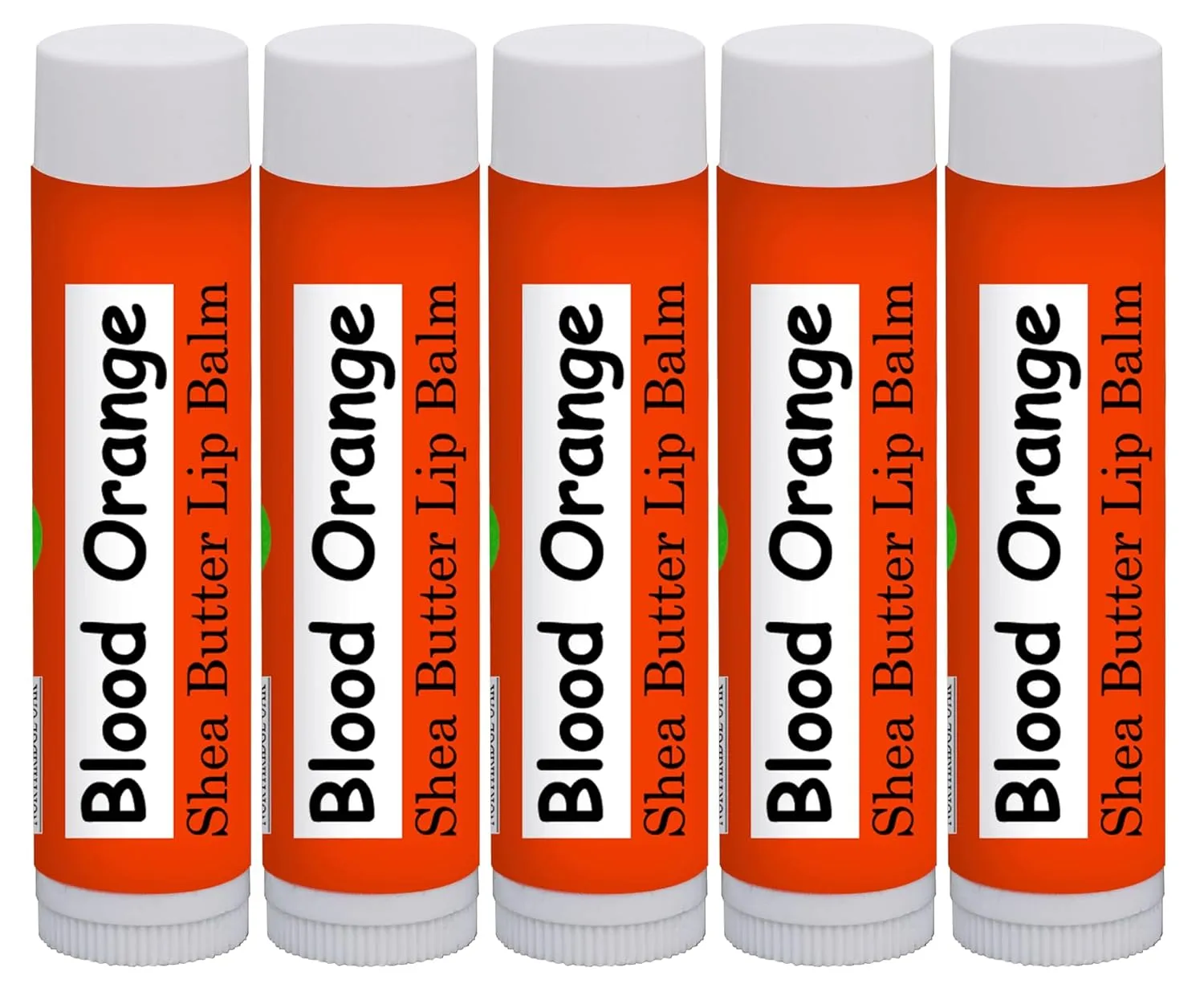 100% All Natural Lip Balm - Blood Orange 5 Pack
