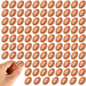100 Mini Foam Footballs, Stress Balls for Relaxation, Rewards, and Decoration