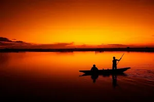 1000 Piece Sunset Fishing Jigsaw Puzzles for Adults 1000 Piece Puzzle for Adults Challenging Puzzle with Letters on Back Challenging Family Puzzle Art DIY Toy Gift