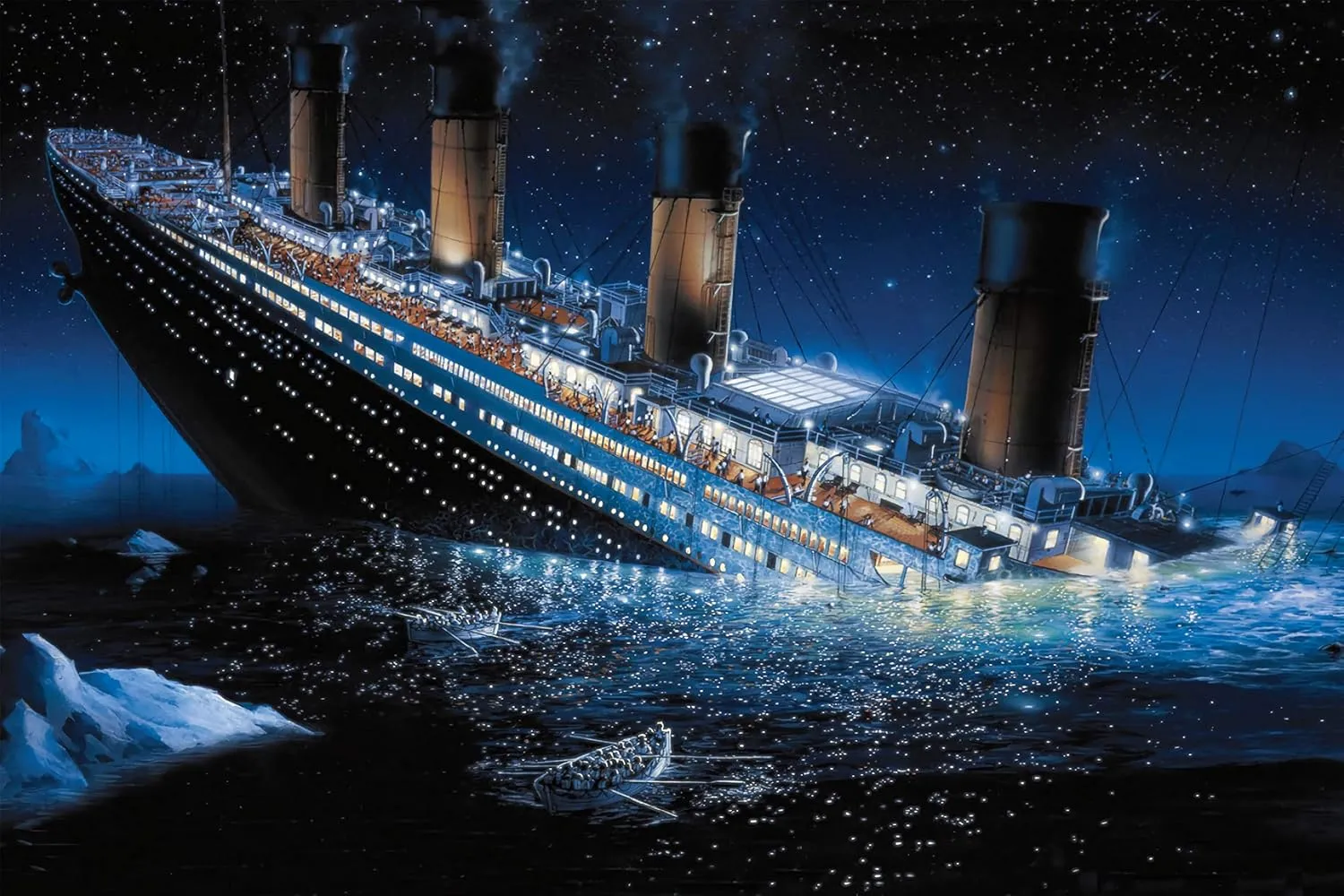 1000 Pieces Jigsaw Puzzles for Adults Wooden Jigsaw Puzzle 1000 Piece Adult Puzzle Children, Sunken Titanic Ship Puzzle Game Parent-Child, Art Decor DIY Gift for Father Mom Friend Large Size 29x20In