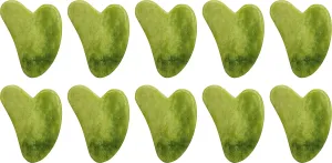10x Jade Roller Gua Sha Set, Detox Scraping Massage Facial, Wrinkles Anti Aging Set (Gua Sha Only - Style #2)