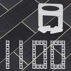 1100 Pcs Tile Leveling System Clips 1/32" (1.0mm) for Ceramic Tile and Stone Installation - DIY Tile Leveler Spacers Kit for Perfect Alignment(1100, 1/32)