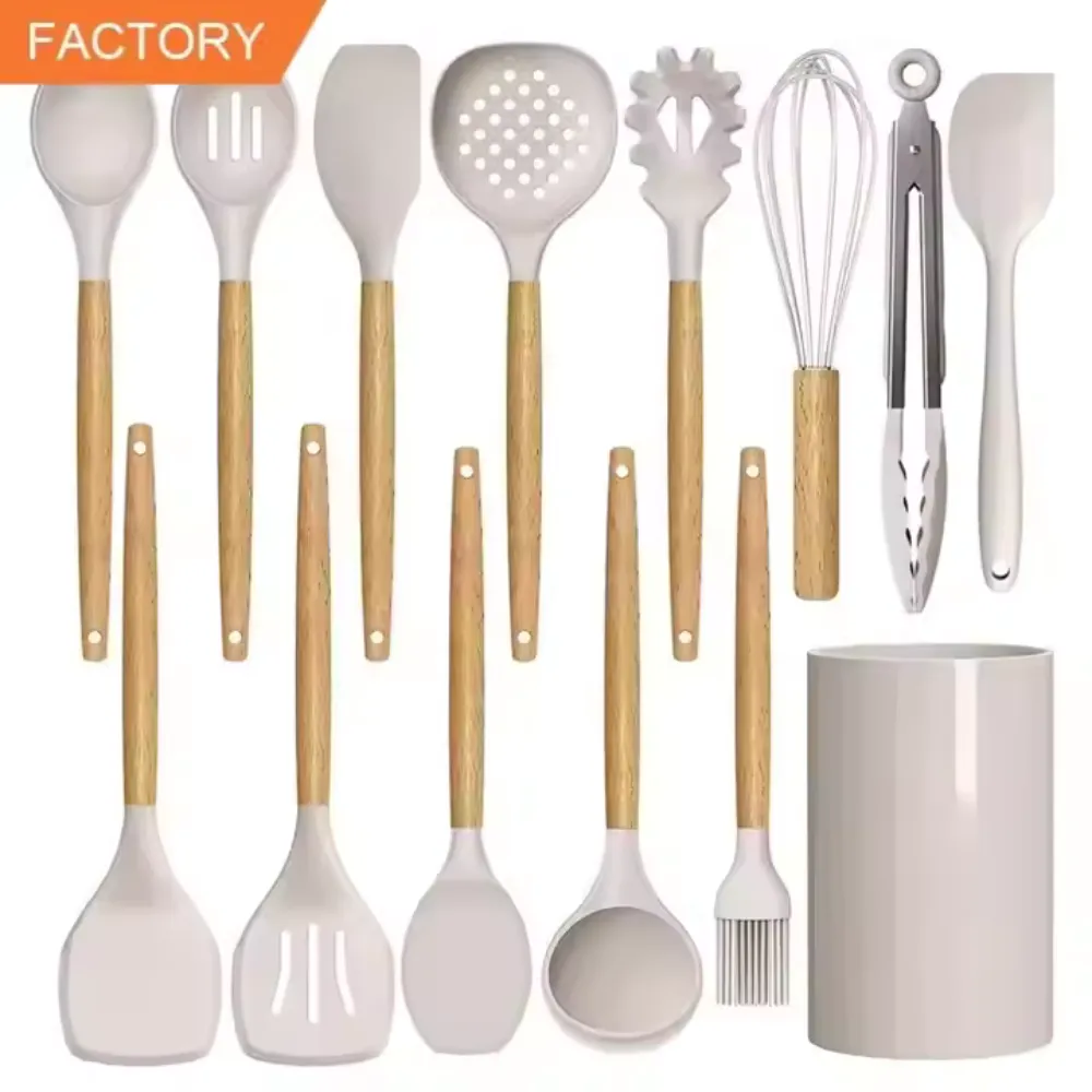 12 Pcs Silicone Cooking Utensils Kitchen Set.