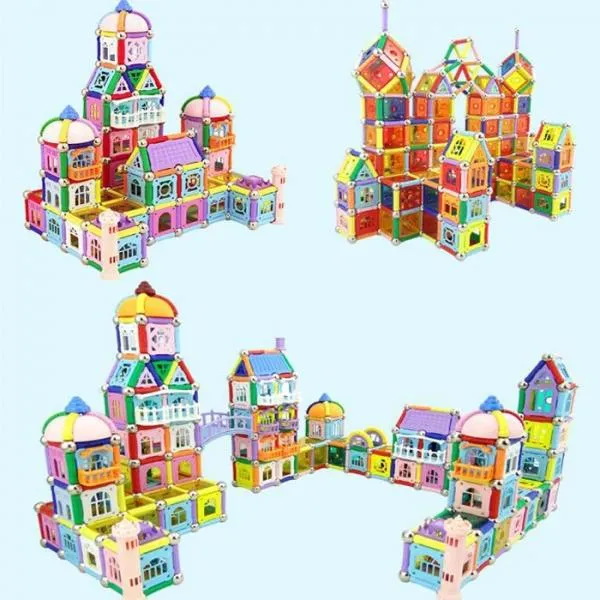 12pcs Magnetic Short Stick Children Educational Toy Assembly Part Random Color