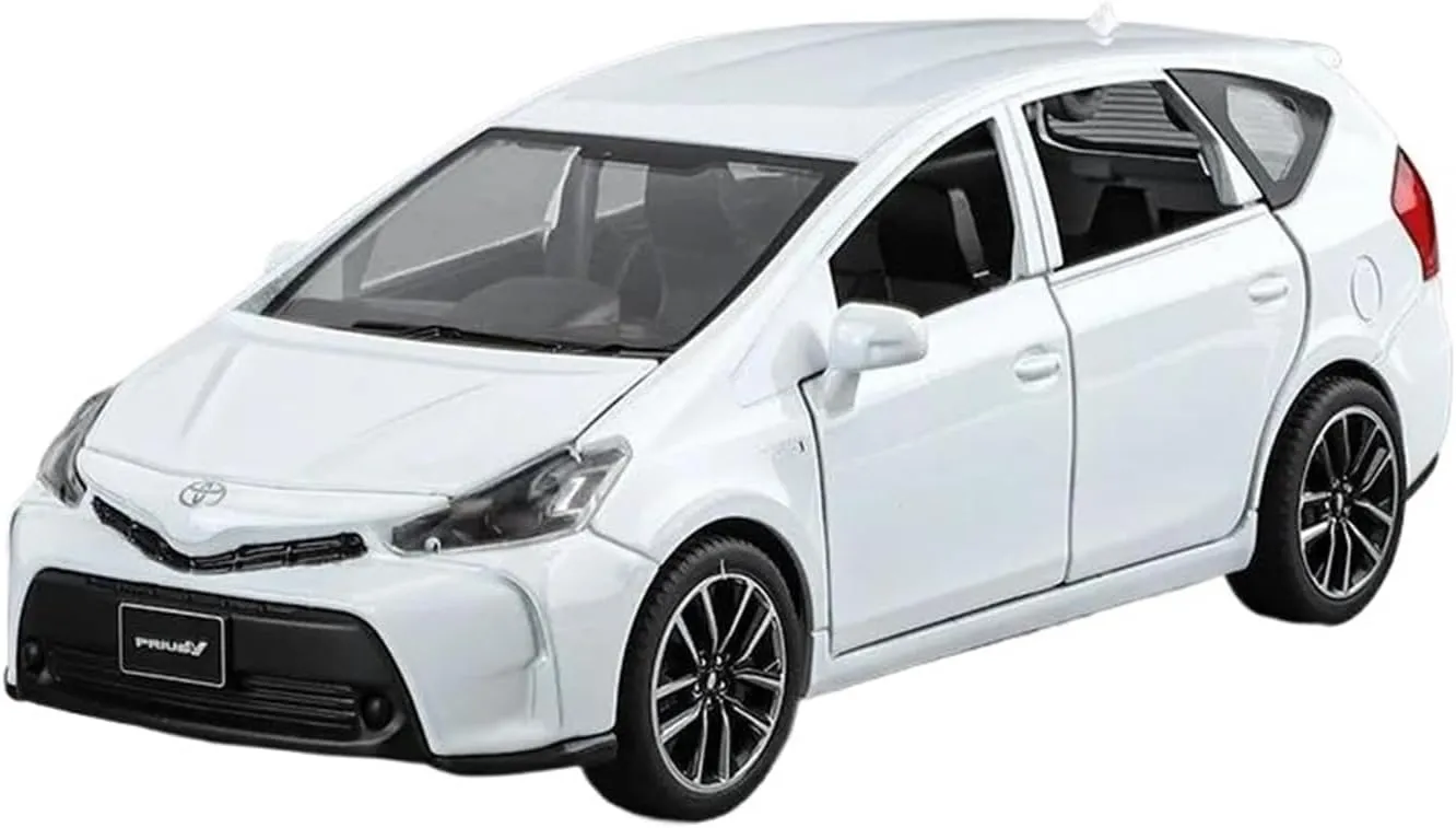 1:32 for Prius SUV Simulation Alloy Car Model Sound and Light Pull Back Toy Souvenirs Mini Simulation Toys(Black)