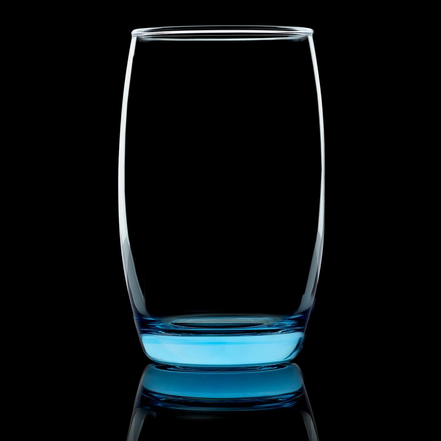 13 Oz Italian-Style Drinking Glasses, Set of 6 Stemless Wine Glasses Clear Blue Drinks Glass Glassware, Girls Men Women Wedding Bridesmaid Birthday Gifts