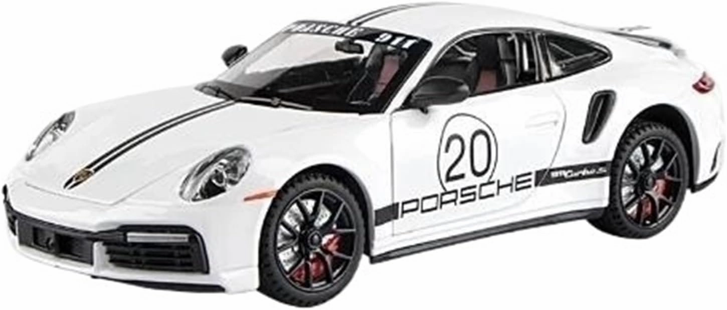1:24 for 911 Turbo S Roadster Simulation Die Cast Alloy Model Car(White)