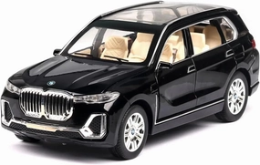 1 24 for BMW X7 SUV Car Model Alloy Car Die Cast Toy Car Model Pull Back Car Enthusiasts Collectibles Gift Simulation Vehicle Playset(Black)