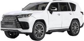 1:24 for LX600 Off-Road Luxury SUV Model Car Alloy Pull-Back Car(White)
