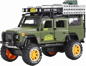 1:28 for Defender Car Model Die-cast Alloy Camel Cup SUV 6-Door Opening Sound and Light Ornaments(Green)