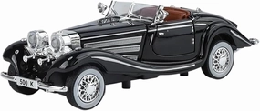 1/32 for 500K Alloy Car Model with Sound and Light Metal Die Casting Classic Car Ornaments(Black)