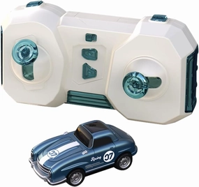 1:32 Mini RC Car, 2.4GHz High-Speed Drifting Toy car with Real-time Camera, Lights, Vibration Feedback, Toy Cars for Boys & Girls Birthday (Blue RC Racer/Without Camera)