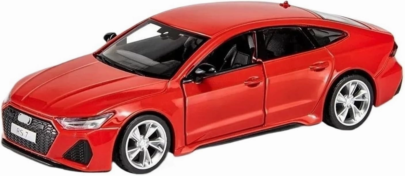 1:36 for RS7 Sports Car Alloy Model Sound and Light Pull Back Car Ornaments(Red)