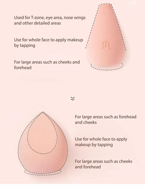 1 Set of 4 PCs Makeup Sponge Set, Foundation Puff Makeup Tools, Beauty Sponge Foundation Applicator with Case (Set E)