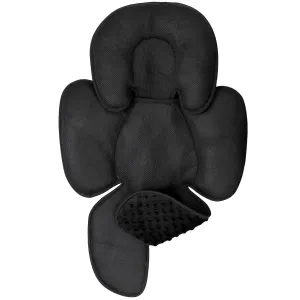 2-in-1 Baby Carseat Head Support, Infant Car Seat Insert for Girls Boys, Soft Baby Neck Support and Body Cushion for Stroller, Baby Swing, Bouncer (Black)