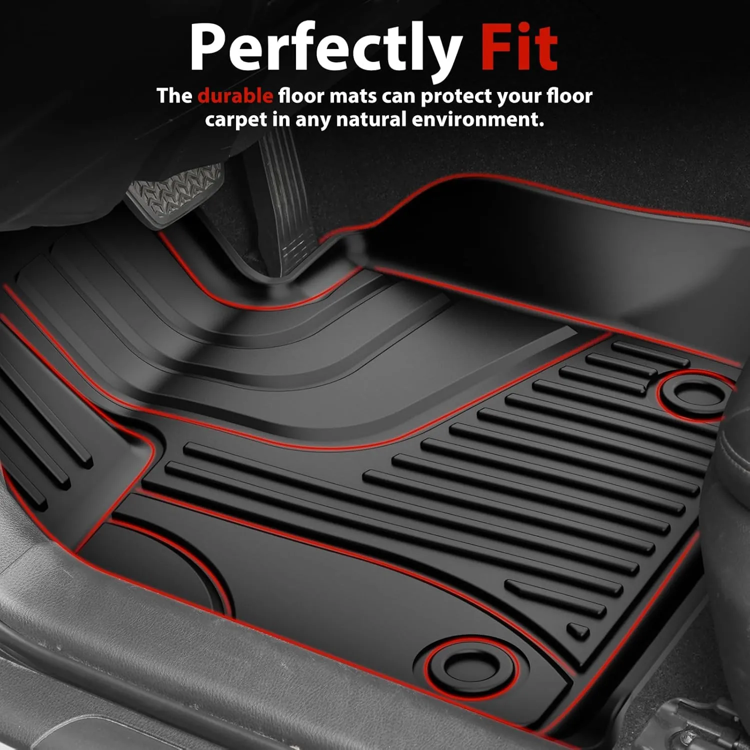 2014-2017 2018 X5 Floor Mats: AOMSAZTO All Weather Floor Mats & Cargo Liner Compatible with BMW X5 (F15) 2014-2018 | All Season Guard X5 Accessories Anti-Slip Floor Mats Cargo Liner Trunk Set