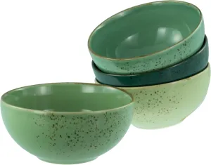 22879 Nature Collection Green Life 4-Piece Tableware Set for 4 People, Buddha Bowl Made of Stoneware, Dishwasher and Microwave Safe, Quality Production