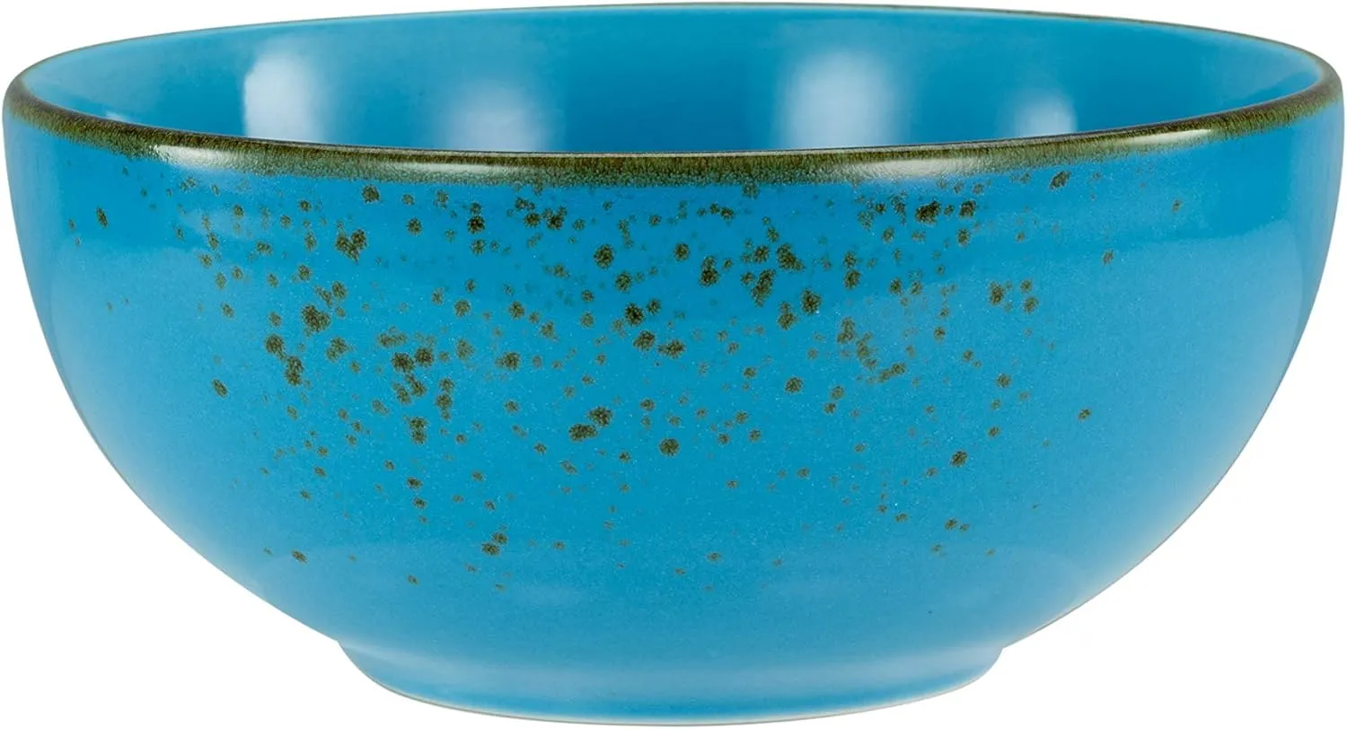 23421 Nature Collection Series Colourful 4-Piece Crockery Set, Cereal Bowl, Buddha Owl Made of Stoneware