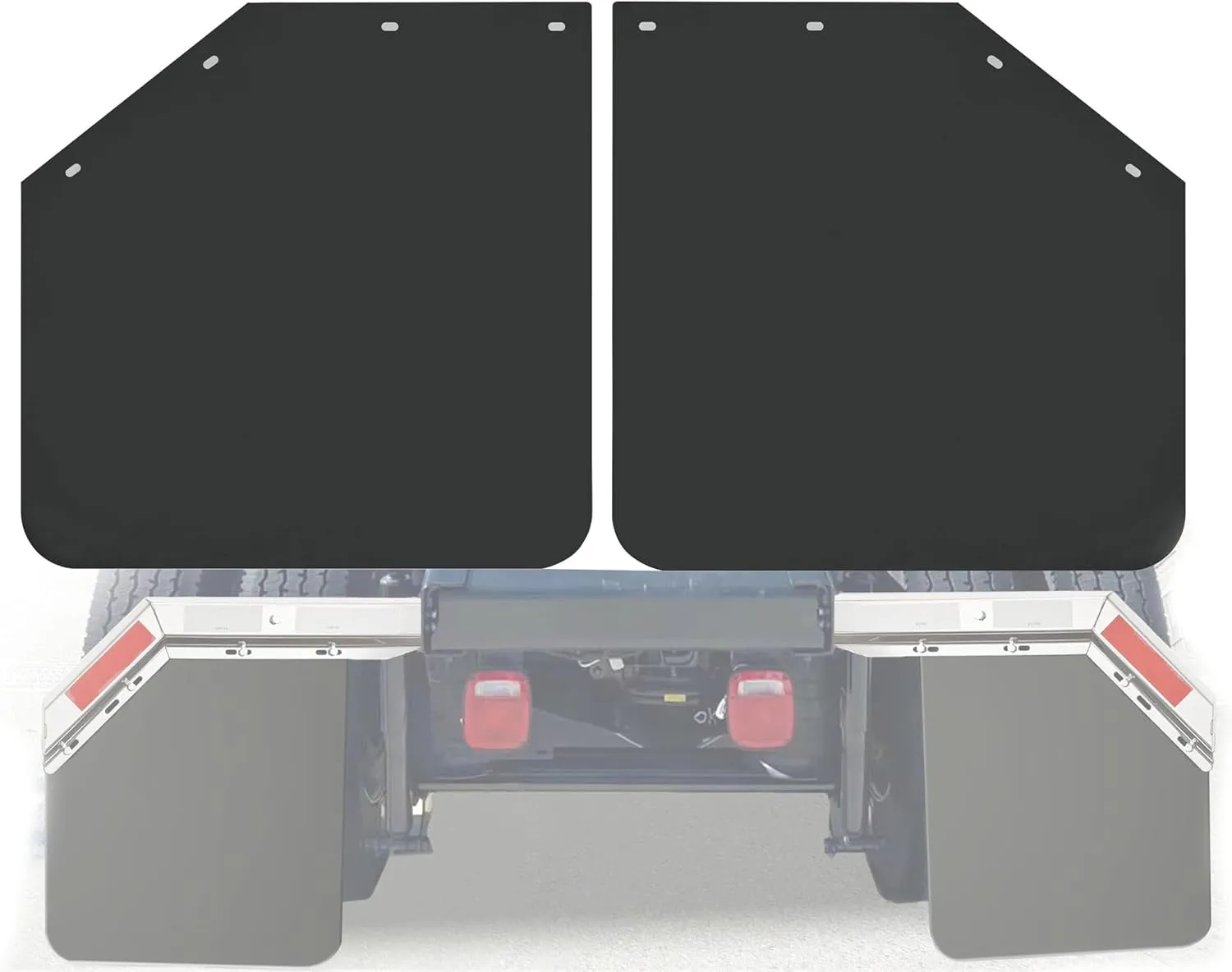 24" x 24" Angled Mud Flaps for Semi Truck Mudflaps Semi Truck Mud Flaps Splash Guard 1/5" Thick Set of 2