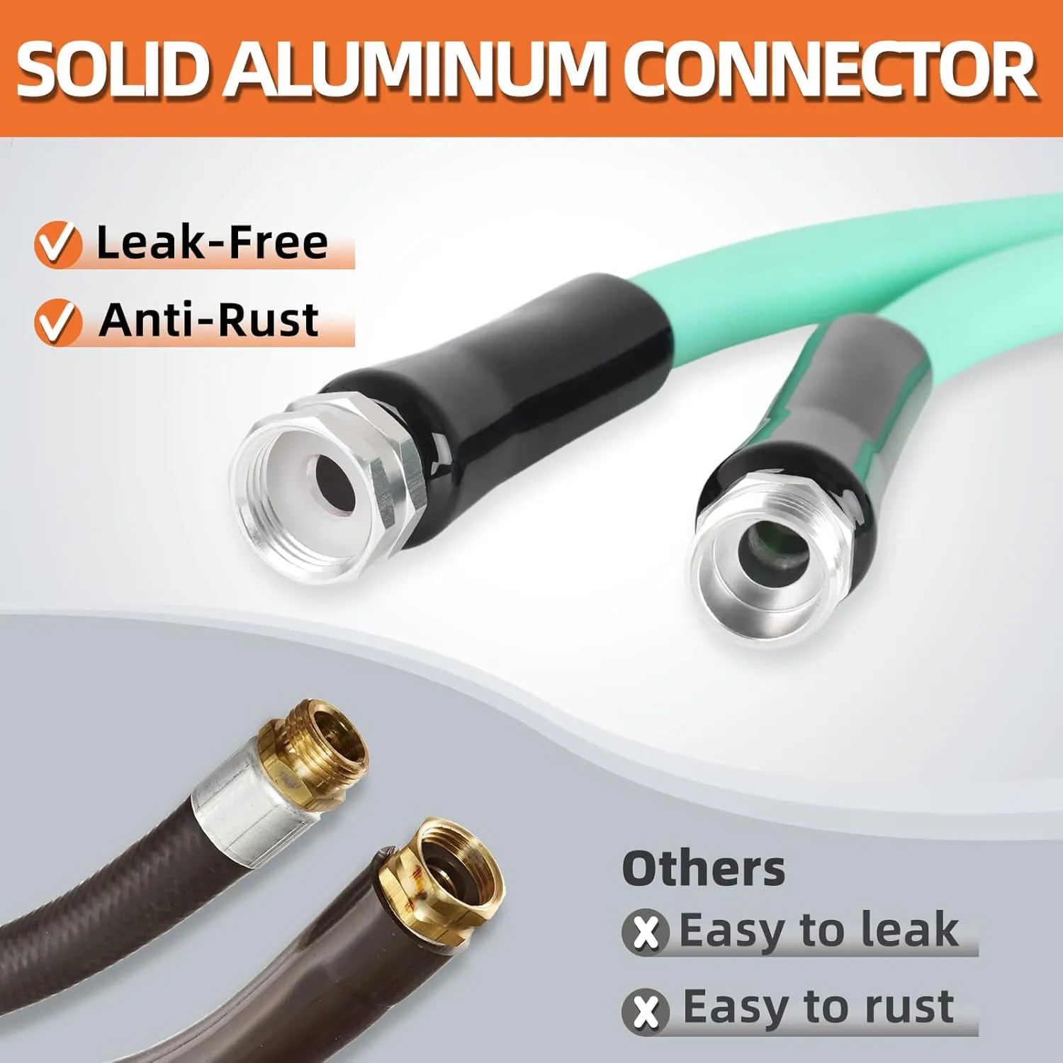 25ft Premium RV Fresh Drinking Water Hose with Storage Bag, 5/8" For Travel Trailer Camper and Marine, Lead BPA Phthalate Free Green Garden Hose, Anti-Kink, Flexible