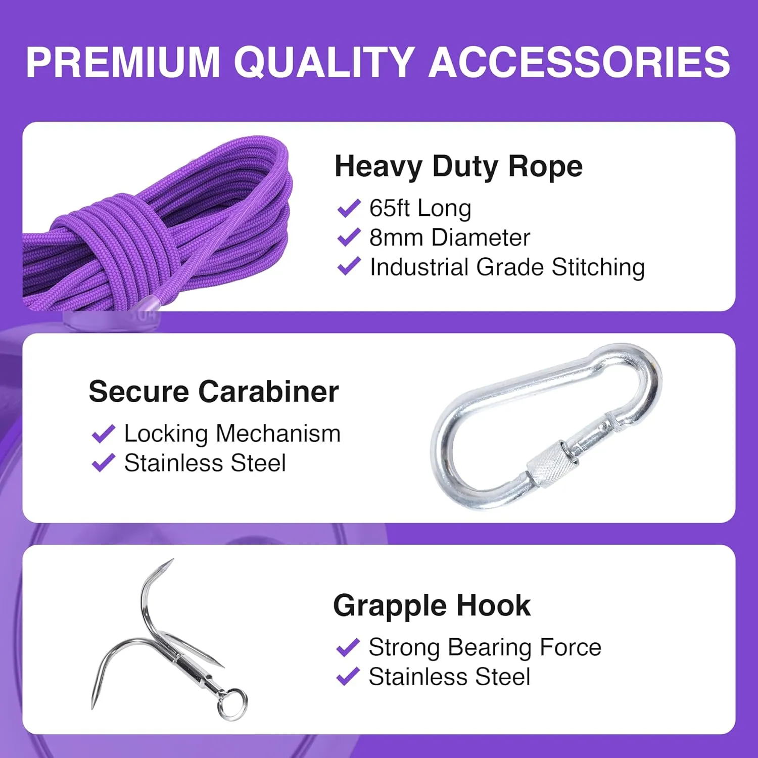 2600LB’s Complete Magnet Fishing Kit | Double Sided Fishing Magnet Kit with Case | Includes Strong Neodymium N52 Magnets, Durable 65ft Rope, Carabiner, Gloves, Grappling Hook & Carry Case