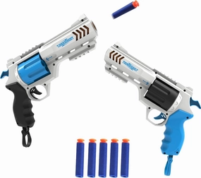 2 Pack Foam Dart Blaster Set for Kids with 40 Darts, 8 Dart Rotating Barrel, Kids Outdoor Games for Boys and Girls, Teens Ages 8 