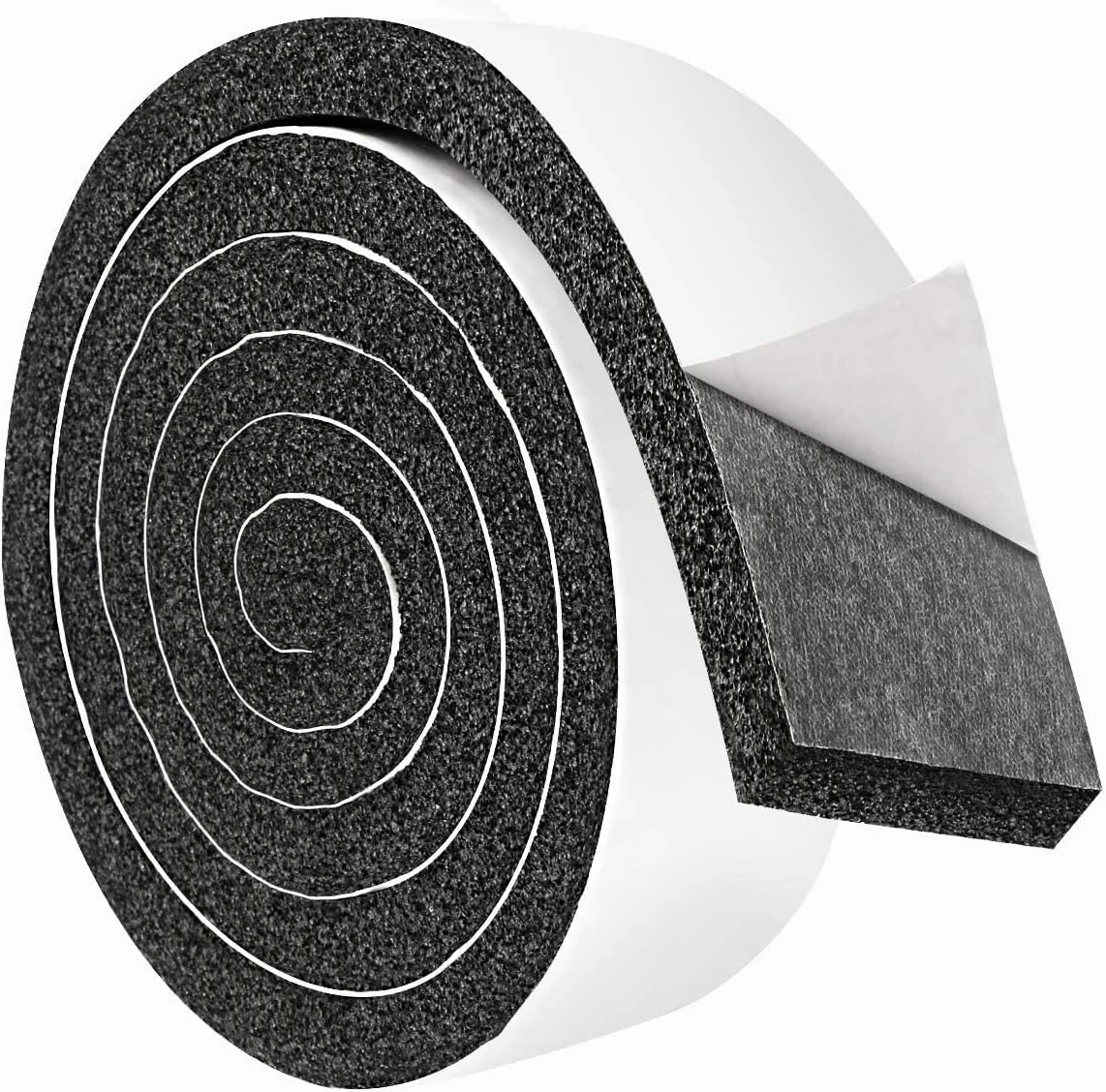 2 Rolls 2 Inch W 1/2 Inch T Weather Stripping Air Conditioner Open Cell Foam Seal Tape, Window Insulation High Resilience Seal Strip for Doors Window,Total 11FT