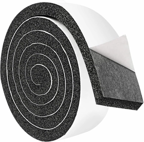 2 Rolls 2 Inch W 1/2 Inch T Weather Stripping Air Conditioner Open Cell Foam Seal Tape, Window Insulation High Resilience Seal Strip for Doors Window,Total 11FT