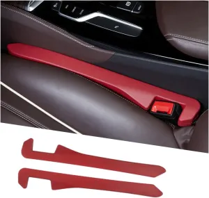 2PCS Car Seat Gap Filler,Flexible Seat Gap Organizer Between Seats for Tightly Filling Seat Gaps,Universal Car Side Seat Gap Filler Interior Car Accessories for Women & Men (Red)