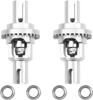 2Pcs Vgoohobby Metal Ball Differential W/Bearing Upgrade Part Compatible with WLtoys 1/28 K969 K979 K989 K999 P929 P939 Mini-Q Mini-Z AWD IW04 RC Car (Silver)