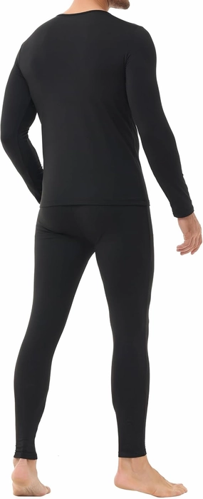 3 Pack Thermal Underwear for Men Long Johns Fleece Lined Soft and Warm Set Base Layer for Cold Weather
