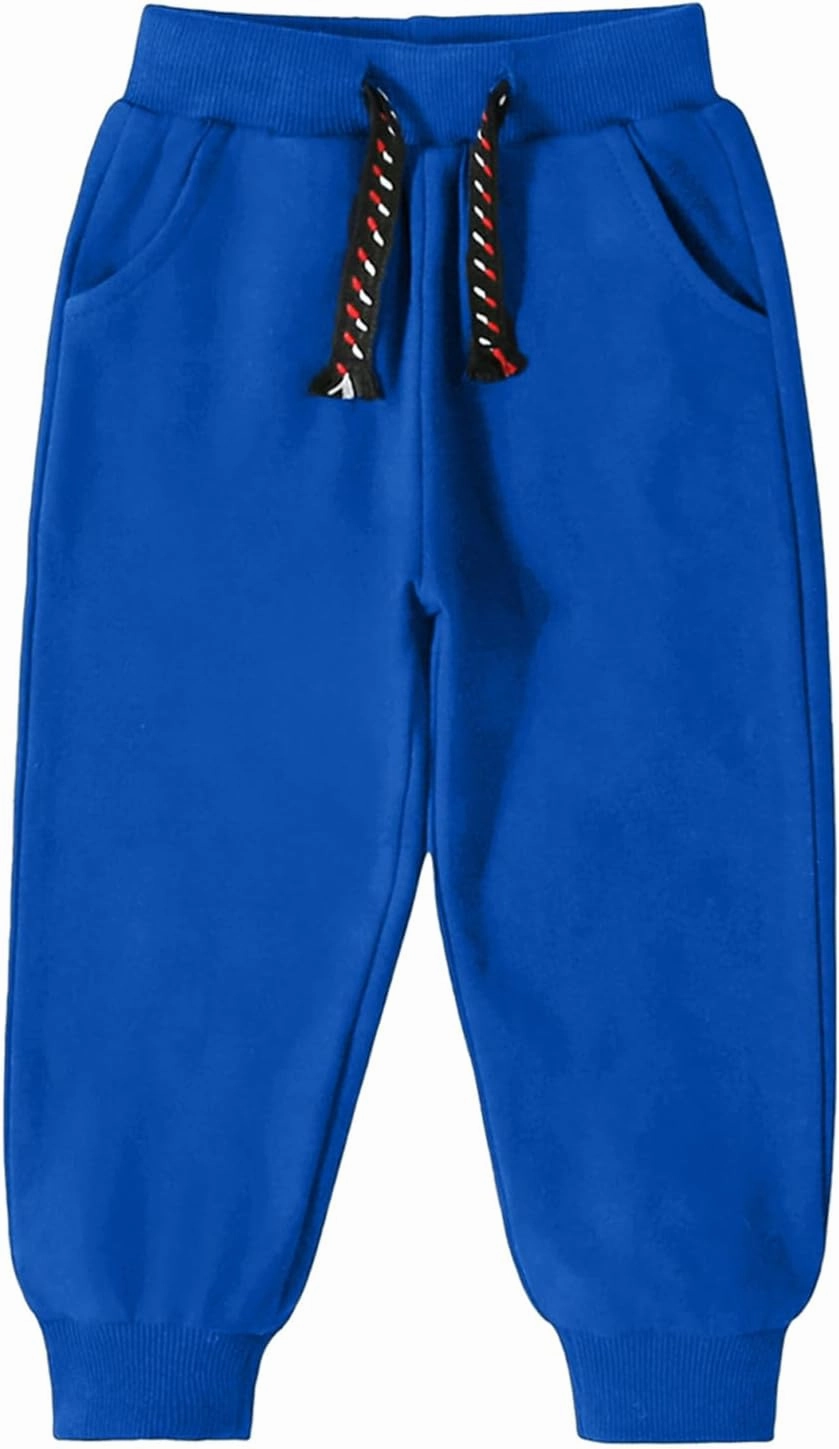 3 Pack Toddler Boys and Girls Cotton Pull on Sweatpant with Drawstring