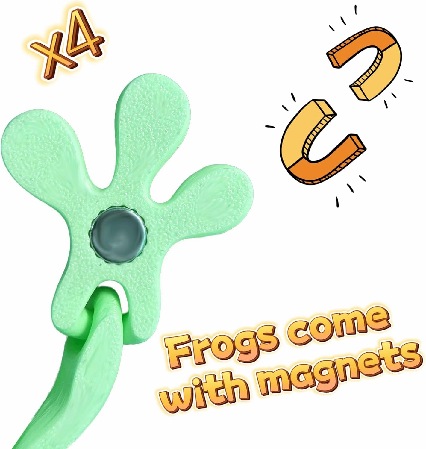 3D Printed 7.92-inch Magnet Frog Toy, Articulated 3D Printed Animals Toys, Can be Used for Refrigerator/Car Decoration. (Red Blue)