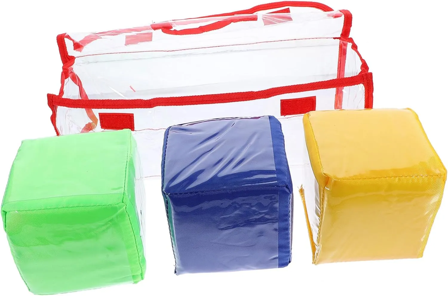 3PCS Giant Pocket Dice for Learning and Education Transparent Pockets for Letters Numbers and Photos for Classroom Activities and Games
