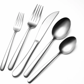 40 pcs Silverware Set Service for 8,Heavy Duty Stainless Steel Flatware Utensils Cutlery Set, Dishwasher Safe,Mirror Polished,Gift Package Modern Elegant Design for Wedding/House/Hotal
