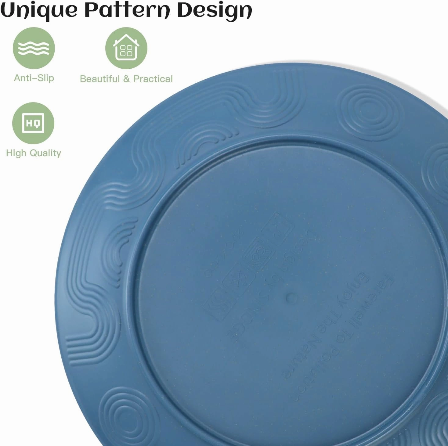 40-Piece Unbreakable Plastic Wheat Straw Dinnerware Set - Multi Color, 8-Person Dish Set for Dinner, Plates, Bowls, Cups & Appetizer Plates - Perfect for Outdoor Camping