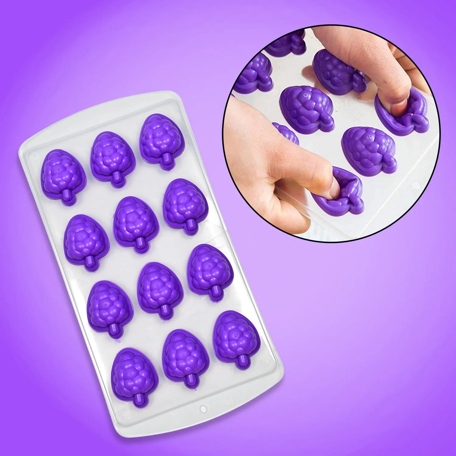 4869 Mix design Ice Trays with Lid for Freezer with Easy to Release Flexible Silicone shape ice cavity.
