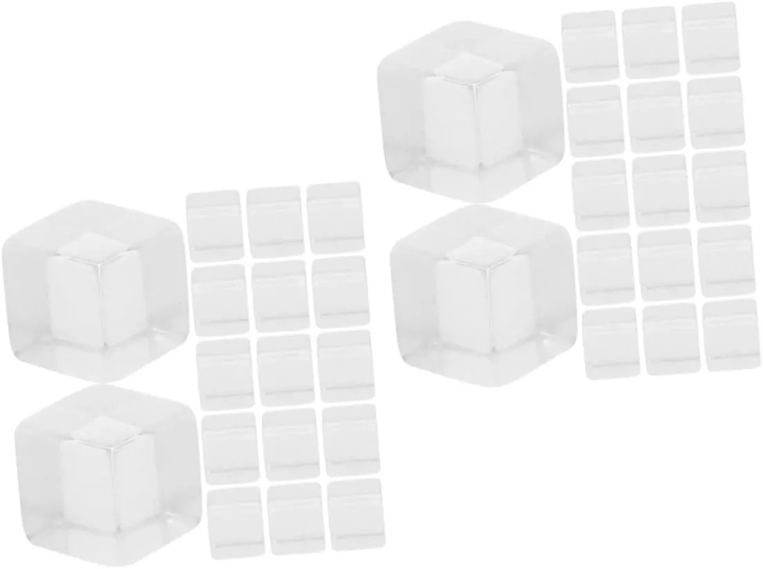 48pcs Transparent Acrylic Blank Dice Game Props for Family Fun and Education Portable and Reusable Game Materials