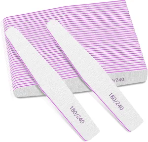 50 Pcs Nail File Set, Emery Board Nail Files for Natural Nails 180/240 Grit Nail File for Natural Nail Shaping Nail Filers Manicure Tools