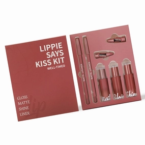 5 In 1 Lipstick Set For Women Girls Matte Liquid Lipstick  Shimmer Lip Gloss   Plumping Lip Gloss   Lip Liner Pencil