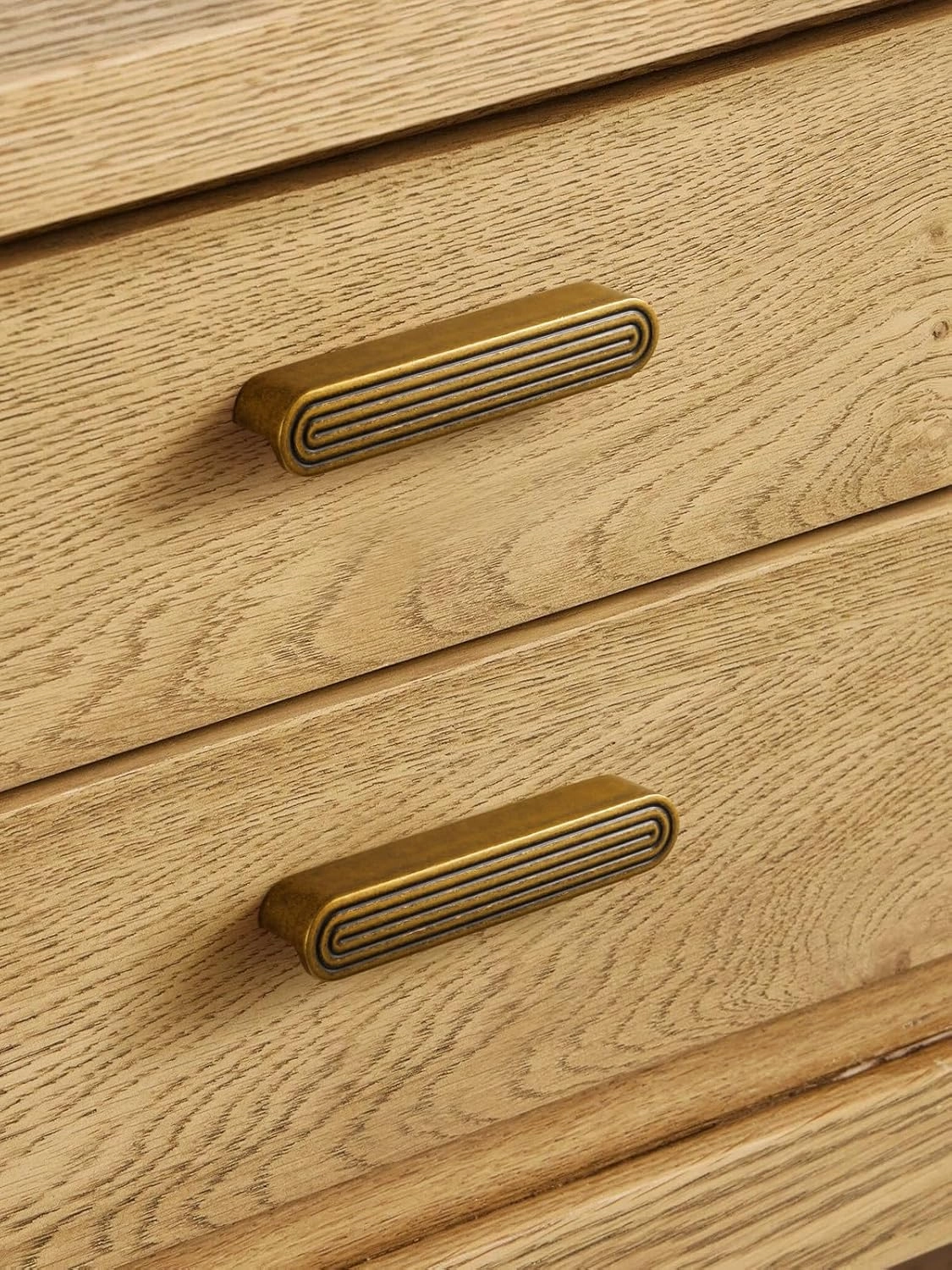 5 Pack Antique Brass Cabinet Pulls 5" Hole Center Vintage Drawer Pulls Circle Bathroom Dresser Handles Hardware Zinc Alloy