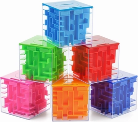 6 Pack Money Maze Puzzle Gift Boxes, A Fun Unique Way to Give Gifts for People You Love, Great for Kids and Adults