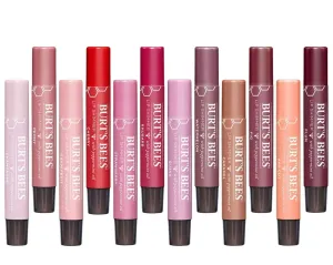 7 Pack Burt's Bees 100% Natural Lip Shimmer Gift Set PICKED at RANDOM - Apricot, Cherry Champagne, Peony, Rhubarb, Guava, Watermelon, Carmel, Fig, Plum