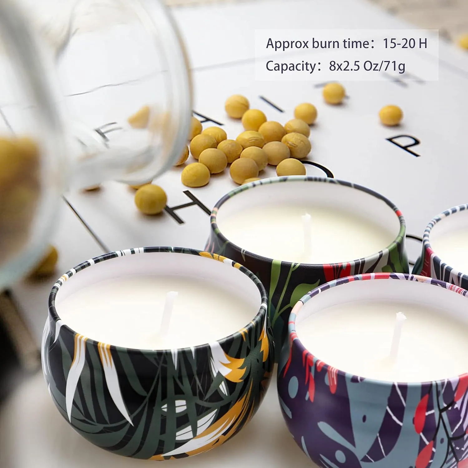 8 Pack Candles for Home Scented Aromatherapy Candle Sets Gifts for Women, Natural Soy Wax Candles, Long Lasting Scented Candles Set for Teacher, Mom, Anniversary, Birthday, Christmas Present