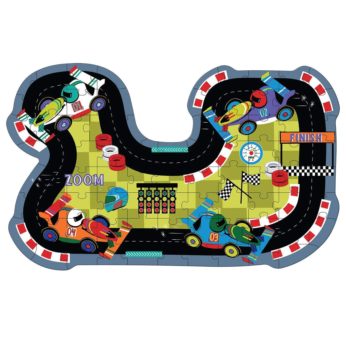 80 Piece Shaped Jigsaw Puzzle | Cars