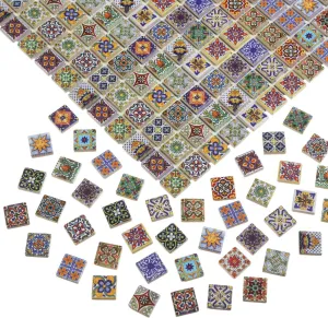 90 pcs, Dollhouse Flooring, 1:12 Scale Stone Doll House Tiles, Miniature Checkerboard Floor, REDUCIO!