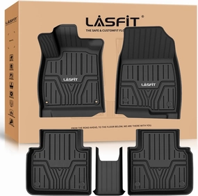 【Frequently Keep】 LASFIT Floor Mats for Honda Accord Sedan 2018 2019 2020 2021 2022 (Include Hybrid Models), All Weather TPE Custom Fit Floor Liners,1st and 2nd Row, Black